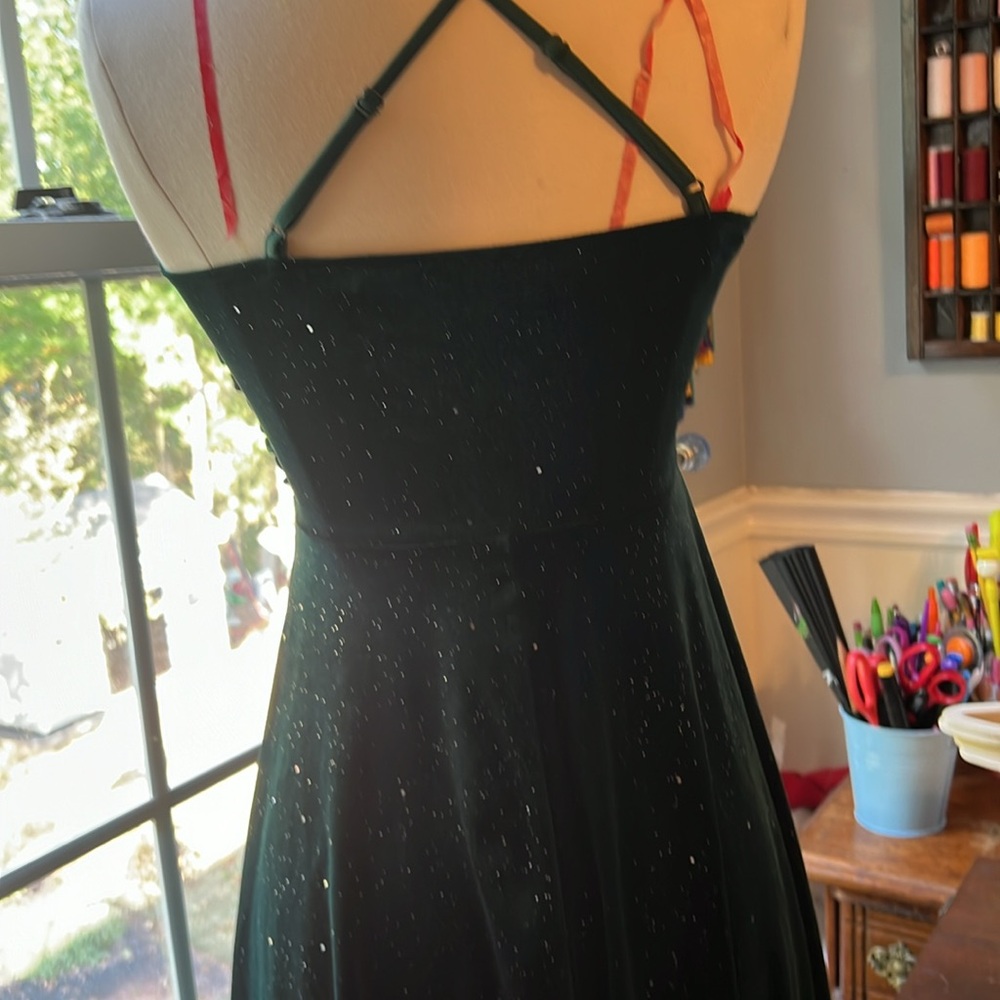 Homecoming winter formal green dress D&M size small - Picture 4 of 5